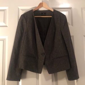 Brown tweed suit jacket